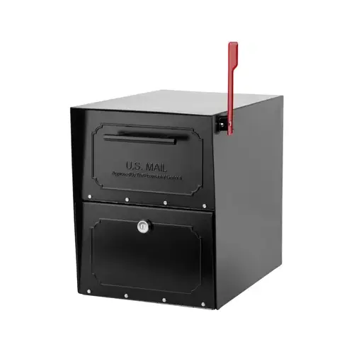 Oasis Tribolt Parcel High-Security Mailbox, Black