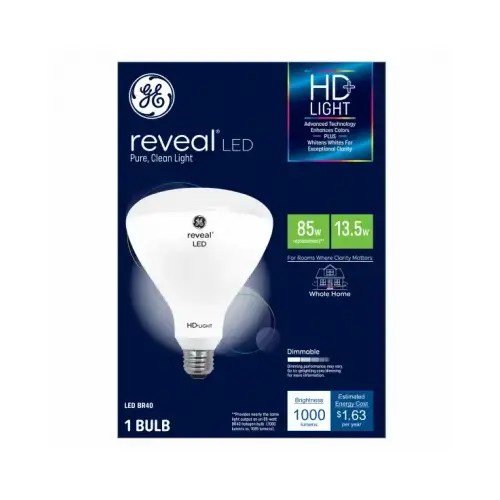 Reveal HD+ LED Light Bulb, 800 Lumens, 13-Watts Reveal HD+ LED Light Bulb, 800 Lumens, 13-Watts