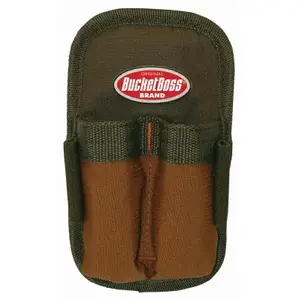 Bucket Boss 54180 Double-Barrel Sheath, 2-Pocket, Poly Ripstop Fabric, Brown/Green, 4 in W, 7 in H, 1-1/2 in D
