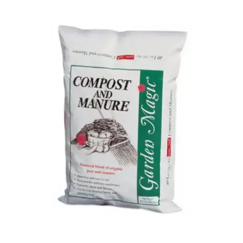 Compost and Manure, Solid, Dark Brown/Light Brown, Faint Soil, 40 lb Bag