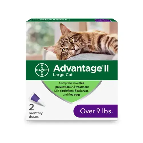 Flea Prevention for Large Cats, Over 9-Lbs., 2 Doses Flea Prevention for Large Cats, Over 9-Lbs., 2 Doses