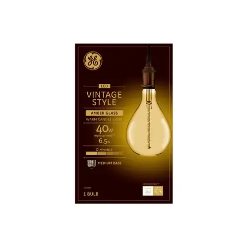 LED Vintage Light Bulb,PS52, Warm White, Amber Bulb, 190 Lumens, 6.5-Watt - pack of 3 LED Vintage Light Bulb,PS52, Warm White, Amber Bulb, 190 Lumens, 6.5-Watt - pack of 3