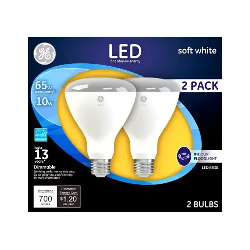 LED Flood Light Bulbs, Indoor, Soft White, 700 Lumens, 10-Watts Pair LED Flood Light Bulbs, Indoor, Soft White, 700 Lumens, 10-Watts Pair