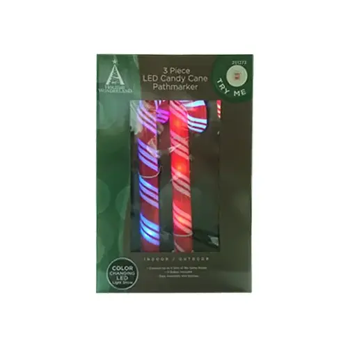 LED Christmas Path Lights, Color Change Candy Canes, 21.5-In., 3-Ct. LED Christmas Path Lights, Color Change Candy Canes, 21.5-In., 3-Ct.
