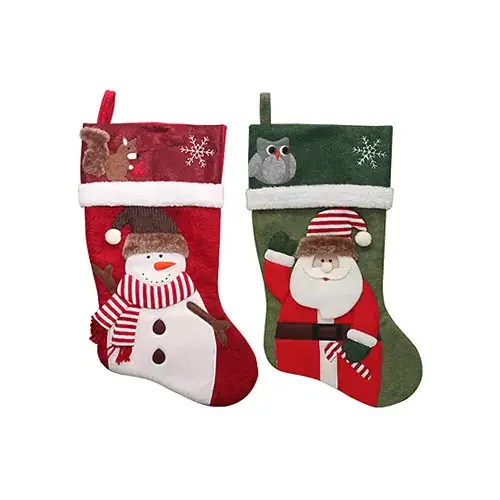 Mottled Stocking, Felt, 19-In.