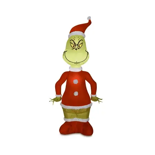 Christmas Inflatable Santa Grinch, 4-Ft. Christmas Inflatable Santa Grinch, 4-Ft.