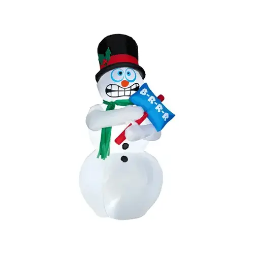Christmas Lighted Inflatable Shivering Snowman, 6-Ft. Christmas Lighted Inflatable Shivering Snowman, 6-Ft.