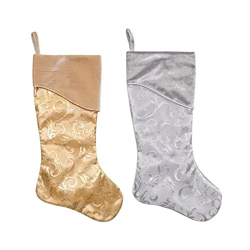 Christmas Stocking, Satin Swirl, Assorted, 21-In. Christmas Stocking, Satin Swirl, Assorted, 21-In.