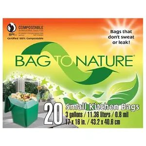 INDACO MFG LTD MBP35201 Compost Kitchen Bag, 3-Gal., 20-Ct. Green