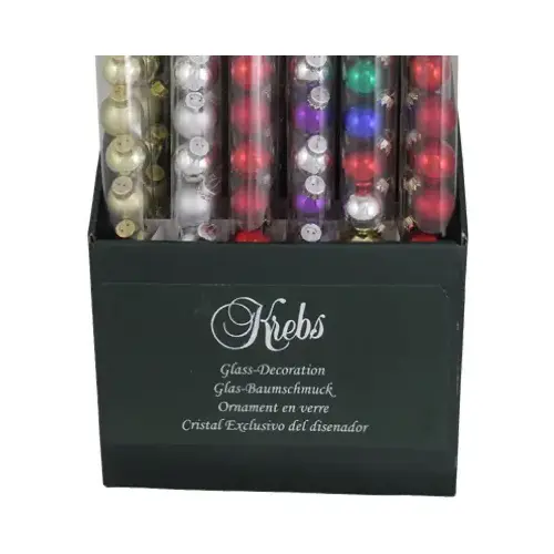 Mini Glass Ball Ornaments, Assorted Colors, 9-Ct.