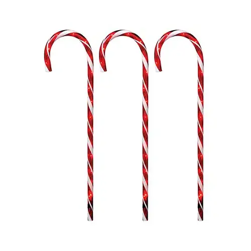 Pathway Candy Cane, Red, Transparent, 27-In., 3-Pc. - pack of 12 Pathway Candy Cane, Red, Transparent, 27-In., 3-Pc. - pack of 12