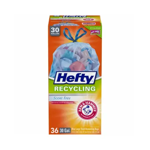 Drawstring Multipurpose Trash Bags, Blue, 30 Gallons, 36-Ct. Drawstring Multipurpose Trash Bags, Blue, 30 Gallons, 36-Ct.