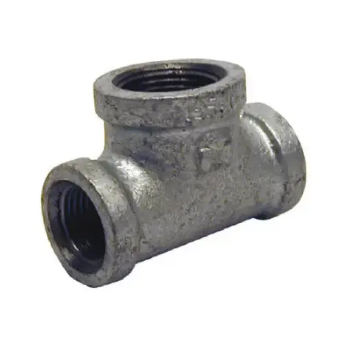 Galvanized Metal Pipe Fitting, Reducing Tee, 1/2 x 1/2 x 3/4-In. Galvanized Metal Pipe Fitting, Reducing Tee, 1/2 x 1/2 x 3/4-In.