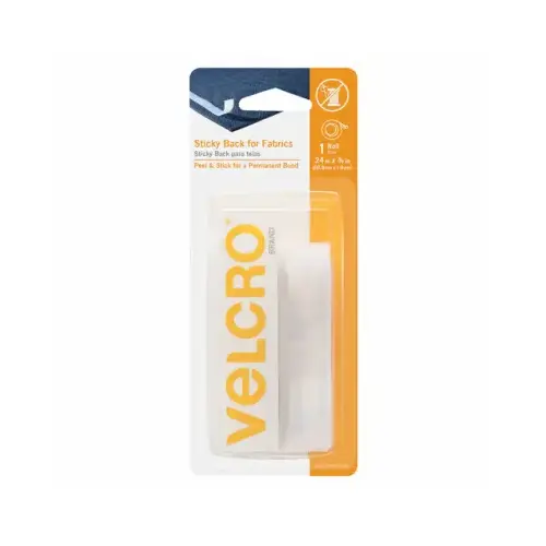 Velcro Fabric Tape 3/4" x 2 ft - White / 1 Roll