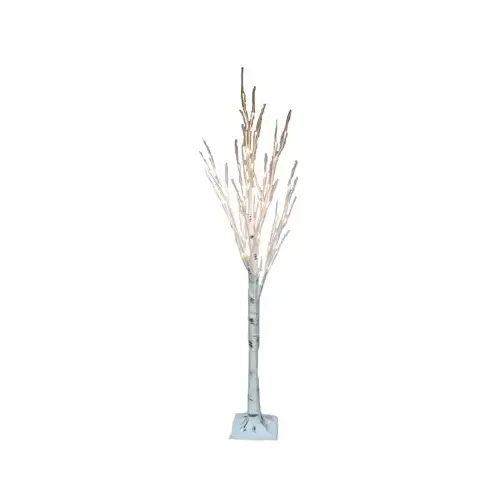 Faux Twig Tree, Snowy Birch, 48 Warm White LED Lights, 4-Ft. Faux Twig Tree, Snowy Birch, 48 Warm White LED Lights, 4-Ft.