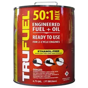 TruFuel 6525614 Premixed Gas and Oil 50:1 2 Cycle Engine Premium Synthetic 4.75 gal Red