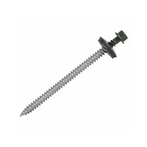 Roofing Screws, Hex Washer Head, Green, 3-In - pack of 55 Roofing Screws, Hex Washer Head, Green, 3-In - pack of 55