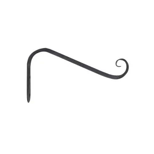 Hanging Plant Hook, Angled, Black, 5-In.