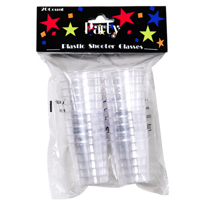 Regent Products G24207N Shot Glass, Disposable Plastic - pack of 20