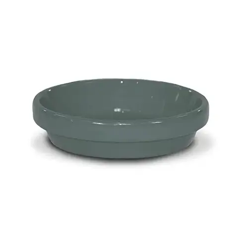 Saucer, Gray Ceramic, 7.75 x 1.75-In. - pack of 10