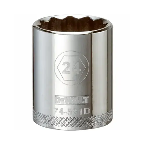 DEWALT DWMT74581OSP Drive Socket, 24 mm Socket, 1/2 in Drive, 12-Point ...