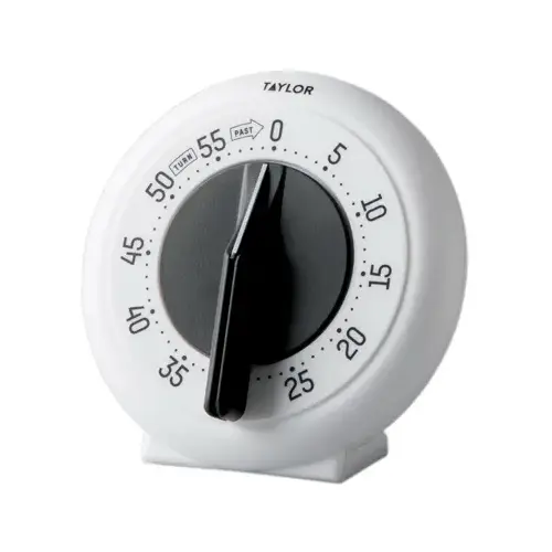 Kitchen Timer, 60-Minute, White