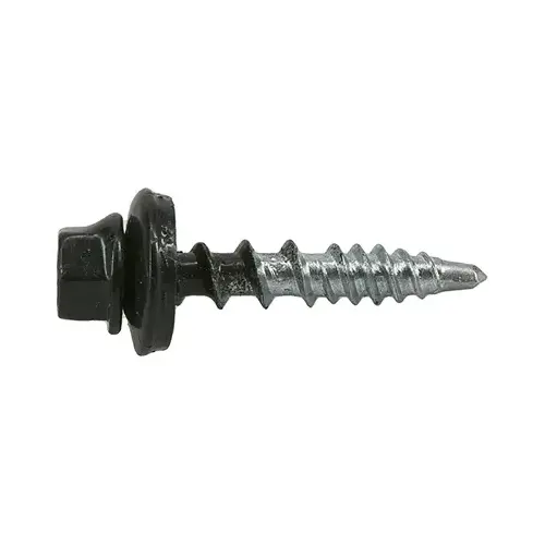 Powerpro Self Drilling Roofing Screws, Metal To Wood, Black, #10 x 1-In., 1-Lb.