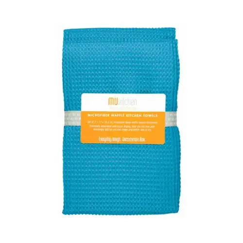 Microfiber Dish Towels, Sea Blue, 17 x 25-In - pair Microfiber Dish Towels, Sea Blue, 17 x 25-In - pair