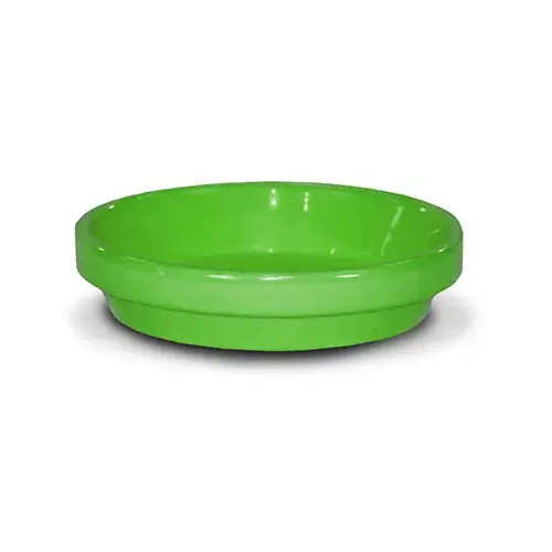 Spring Fever 6 In. Bright Green Clay Flower Pot Saucer