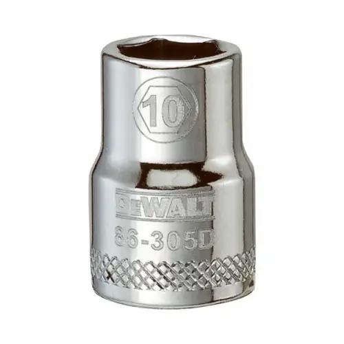 SOCKET 3/8 DRIVE 6PT 10MM Polished Chrome SOCKET 3/8 DRIVE 6PT 10MM Polished Chrome