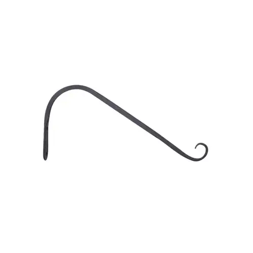 Hanging Plant Hook, Angled, Black, 12-In.
