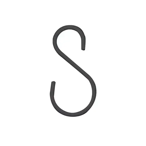 Hanging Plant Extender S Hook, Black, 3.5-In   pair