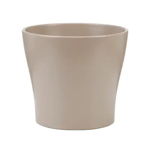 Ceramic Planter, Indoor, Taupe, 6.25-In. Ceramic Planter, Indoor, Taupe, 6.25-In.