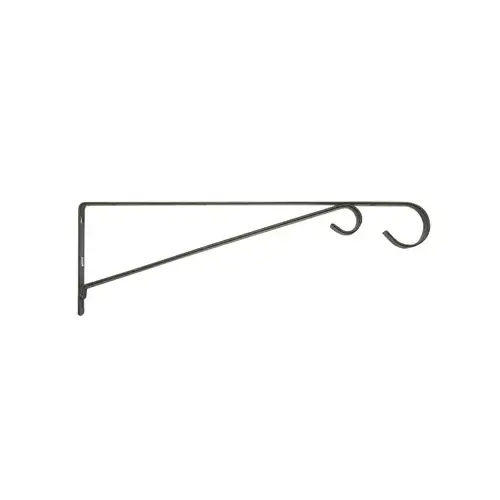 Plant Bracket, Hanging, Black Powder-Coated Steel, 15-In. Plant Bracket, Hanging, Black Powder-Coated Steel, 15-In.