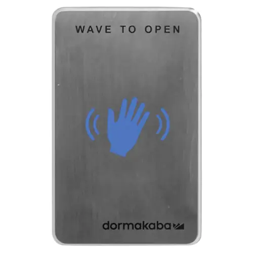 Single Gang Touchless Switch for Activation of Automatic Doors Stainless Steel Finish