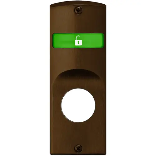 Mortise Indicator Kit for Sectional Trim with Cylinder Prep, Interior Displays Icons Only in Green & Red, Dark Bronze Clear Coated Finish Dark Bronze Clear Coated Mortise Indicator Kit for Sectional Trim with Cylinder Prep, Interior Displays Icons Only in Green & Red, Dark Bronze Clear Coated Finish Dark Bronze Clear Coated