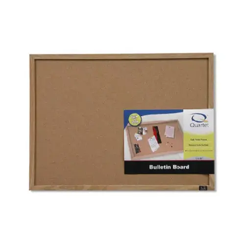 Cork Bulletin Board with Wood Frame, 17 x 23 In.