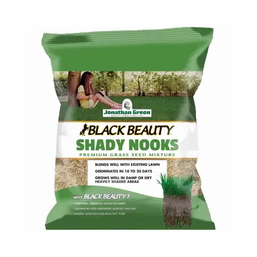 Black Beauty Shady Nooks Grass Seed Mixture, 7 Lbs., Covers 5,250 Sq. Ft. Black Beauty Shady Nooks Grass Seed Mixture, 7 Lbs., Covers 5,250 Sq. Ft.