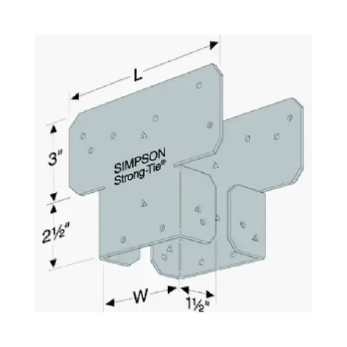 Twin Post Cap Z-Max, Galvanized Steel, 4 x 4 In. ZMAX Twin Post Cap Z-Max, Galvanized Steel, 4 x 4 In. ZMAX
