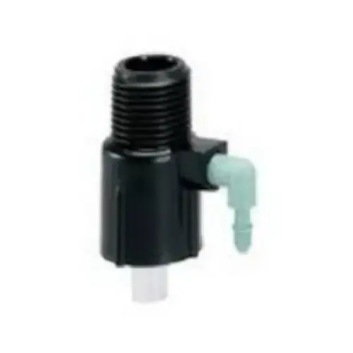 Manifold, 1/2 x 1/4 in Connection, Thread x Barb, 1 -Port, 1/4 in Tubing, Plastic, Black Manifold, 1/2 x 1/4 in Connection, Thread x Barb, 1 -Port, 1/4 in Tubing, Plastic, Black