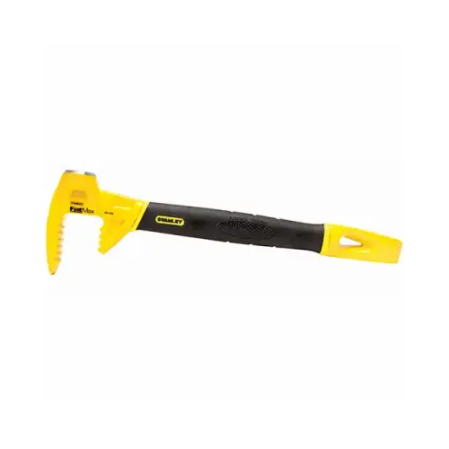 Utility Bar, 15 in L, Beveled Tip, 1 in Chisel Blade Width Tip, Steel, 1 in Dia, 5 in W Powder-Coated