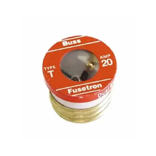 Plug Fuse, 20 A, 125 V, 10 kA Interrupt, Plastic Body, Low Voltage, Time Delay Fuse Pair - pack of 5 Plug Fuse, 20 A, 125 V, 10 kA Interrupt, Plastic Body, Low Voltage, Time Delay Fuse Pair - pack of 5