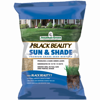 JONATHAN GREEN TURF 12006 Black Beauty 25 Lb. 9375 Sq. Ft. Coverage Sun & Shade Grass Seed