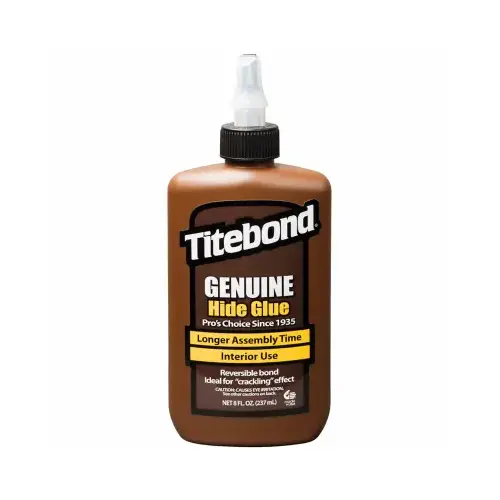 Liquid Hide Wood Glue, Amber, 8 oz Bottle Liquid Hide Wood Glue, Amber, 8 oz Bottle