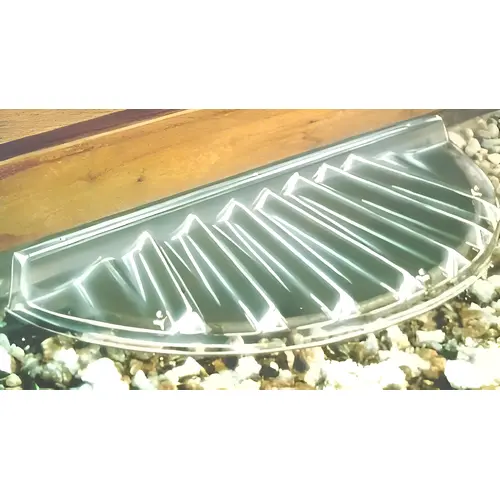 40 In. x 20 In. Round Ribbed Style Window Well Flat Cover