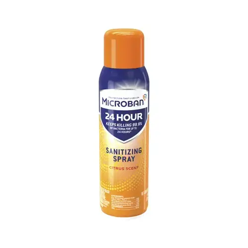Disinfectant Sanitizing Spray, 15 fl-oz, Aerosol, Citrus, Clear - pack of 6 Disinfectant Sanitizing Spray, 15 fl-oz, Aerosol, Citrus, Clear - pack of 6