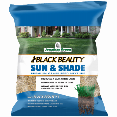 JONATHAN GREEN TURF 12002 Black Beauty 3 Lb. 1125 Sq. Ft. Coverage Sun & Shade Grass Seed