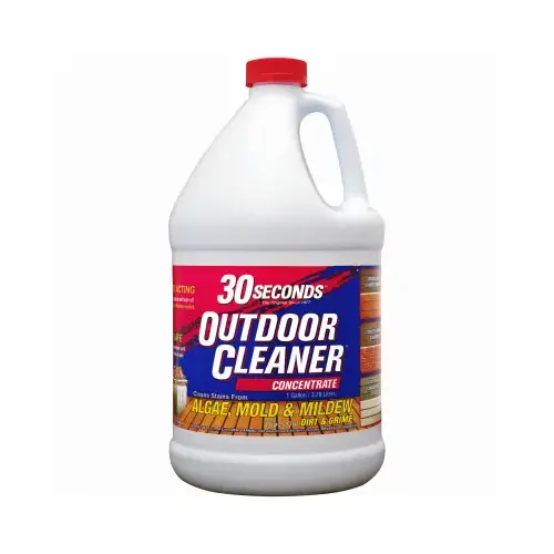 Outdoor Cleaner, 1 gal Bottle, Liquid, Bleach, Light Yellow