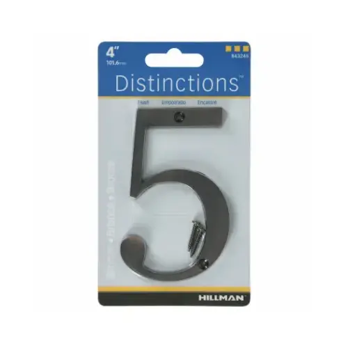 Number Distinctions 4" Bronze Metal Screw-On 5 - pack of 3 Number Distinctions 4" Bronze Metal Screw-On 5 - pack of 3