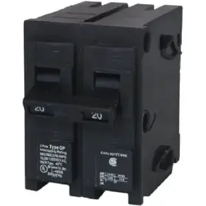 Siemens Q260 Circuit Breaker, Mini, 60 A, 2 -Pole, 120/240 V, Fixed Trip, Plug Mounting Black